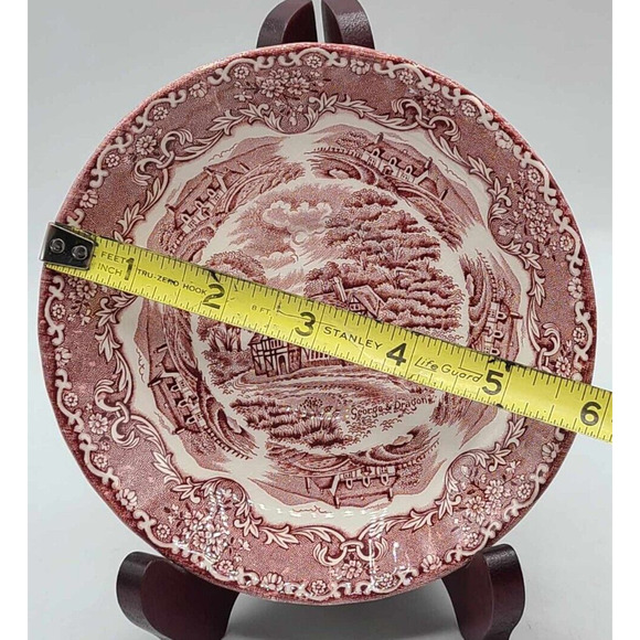 Vintage Grindley Staffordshire Saucer English Country Red ~5 3/4. Choice - Picture 2 of 4